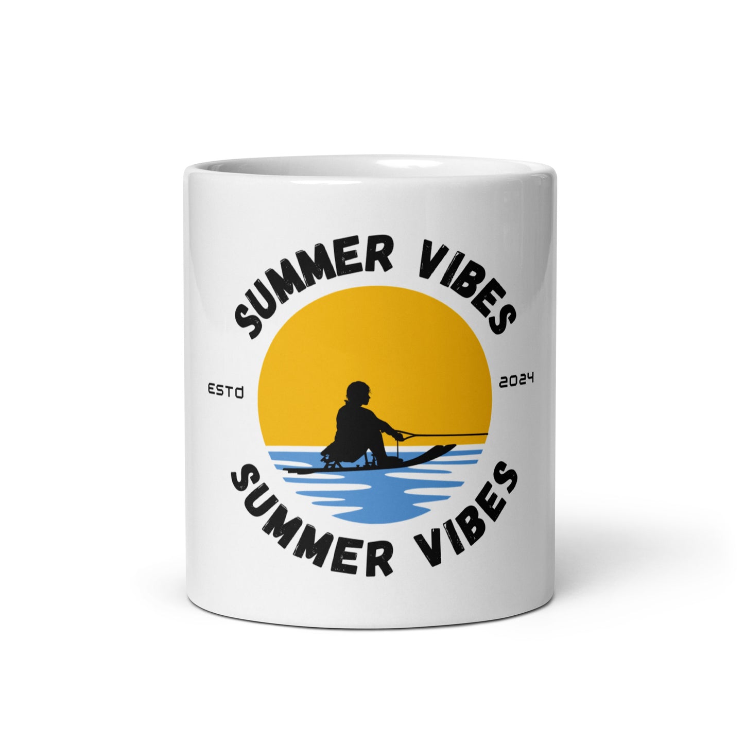 Summer Vibes Adaptive - White glossy mug