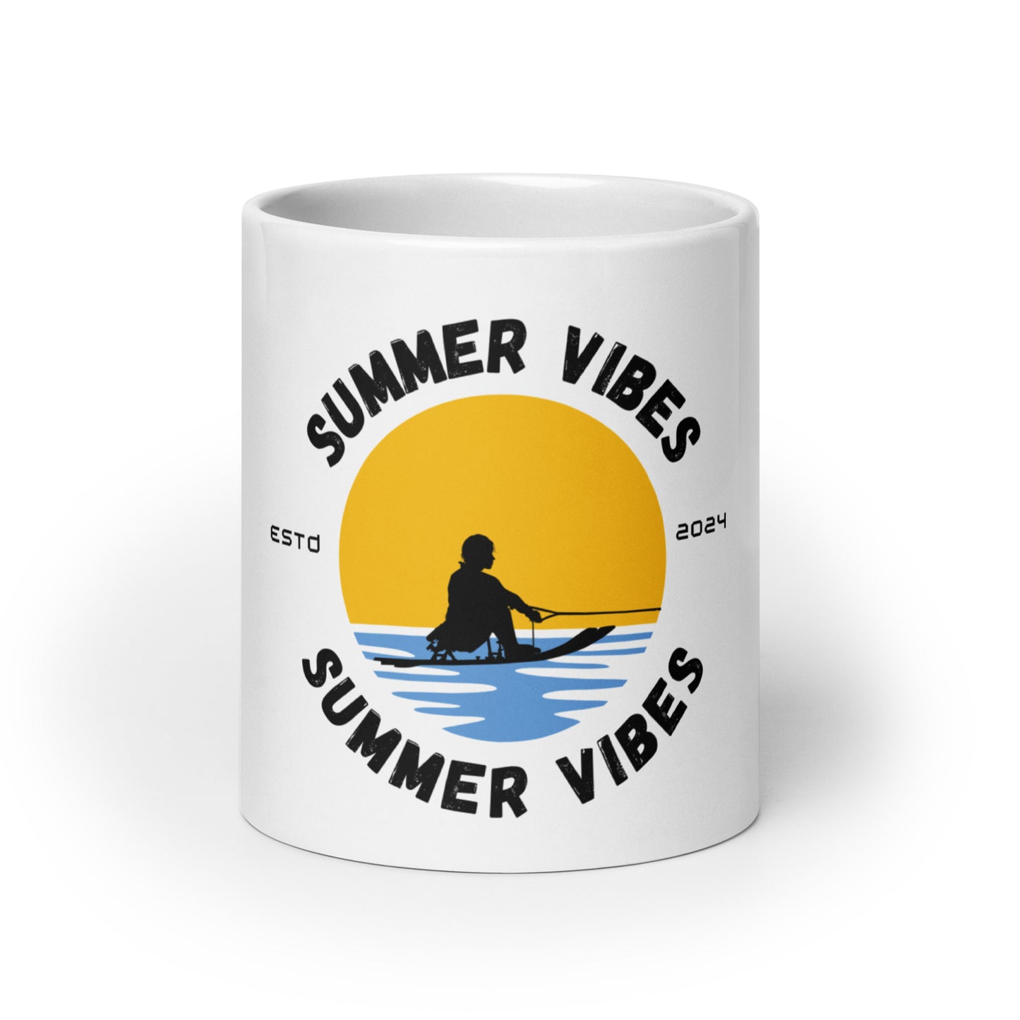 Summer Vibes Adaptive - White glossy mug