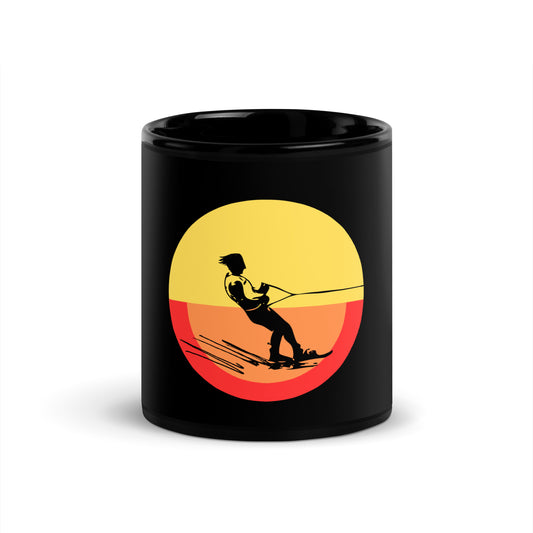 Sundown Splashdown - Black Glossy Mug