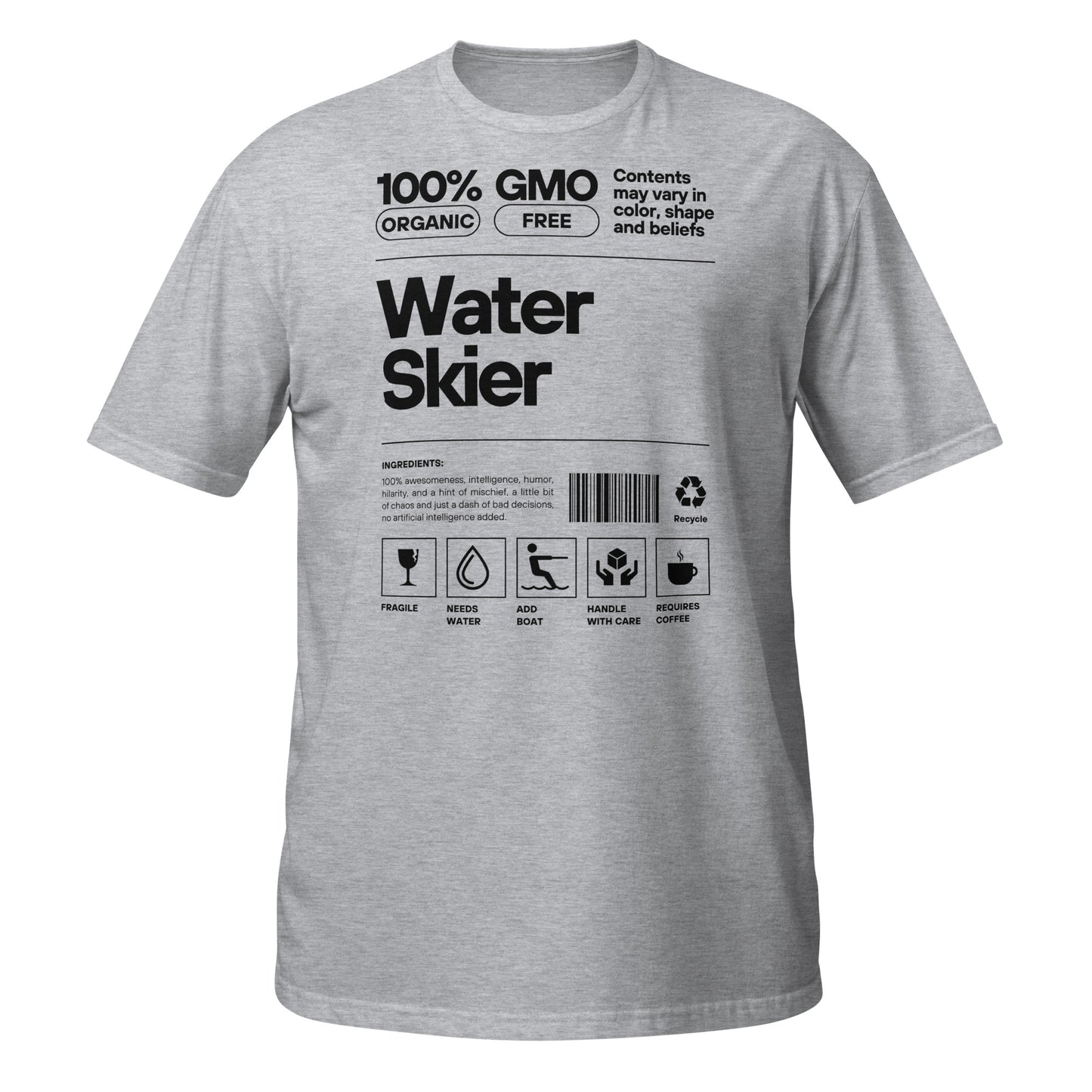 Waterskier Product Label - Short-Sleeve T-Shirt