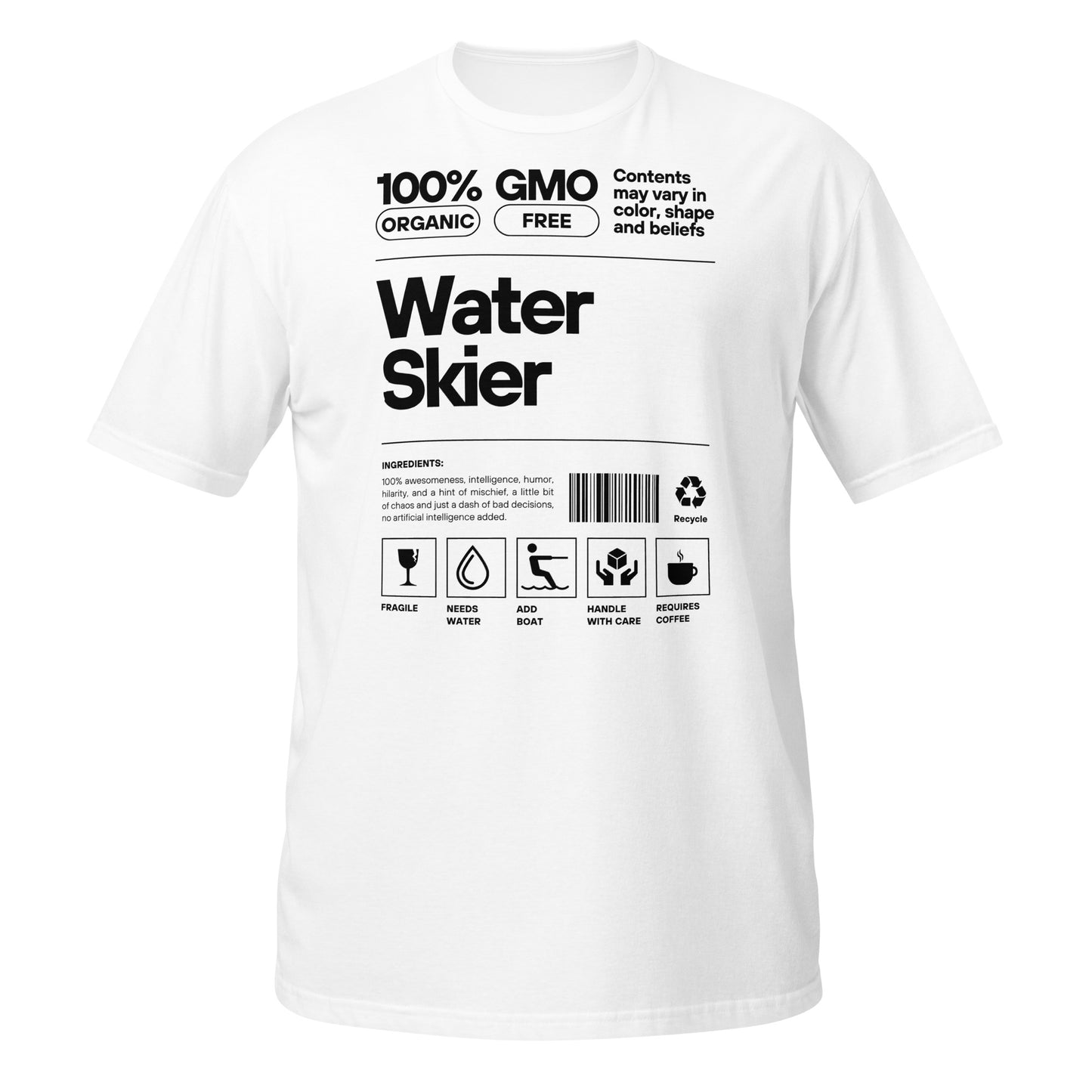 Waterskier Product Label - Short-Sleeve T-Shirt