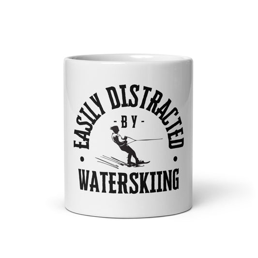 Easily Distracted - White glossy mug