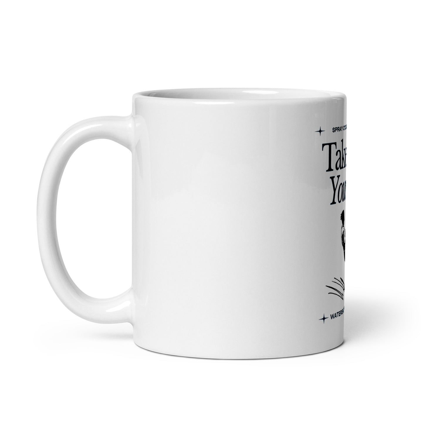 Take Me To Your Boat - White glossy mug