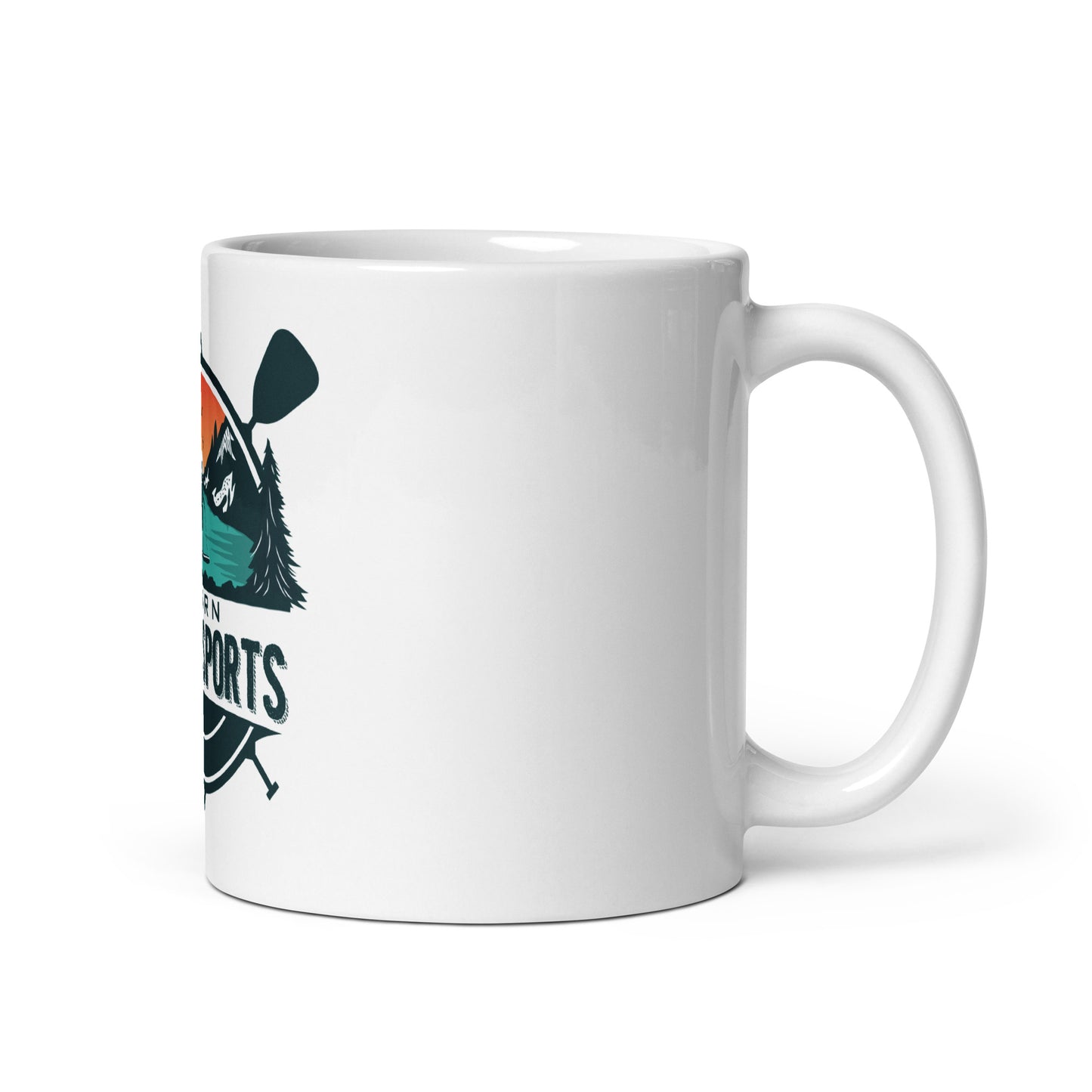 Learn Water Sports Kayak - Glossy White Mug