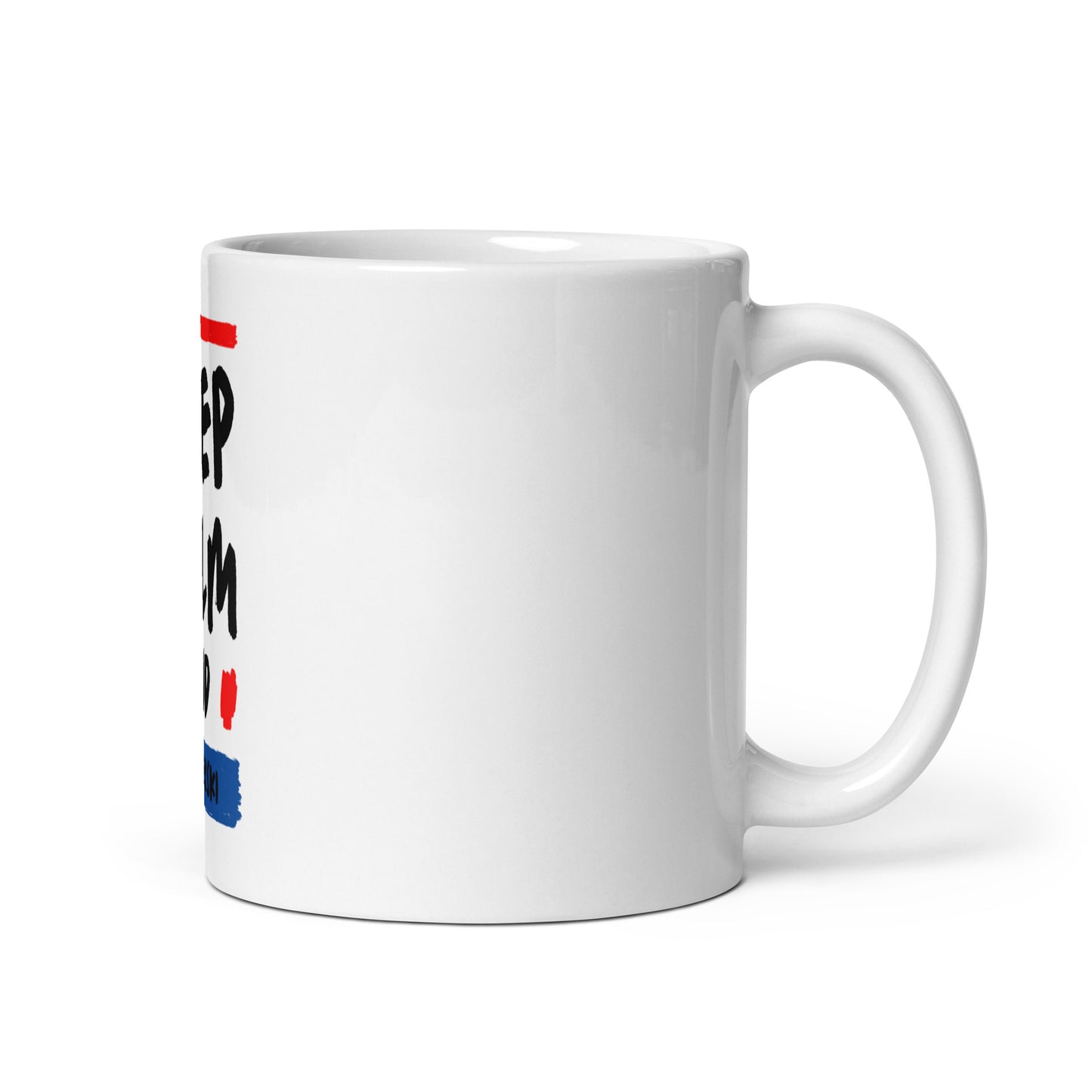 Keep Calm and Waterski - White glossy mug