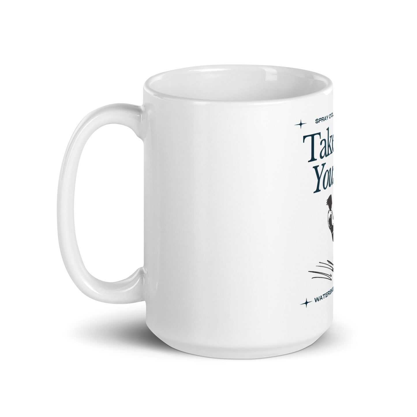 Take Me To Your Boat - White glossy mug