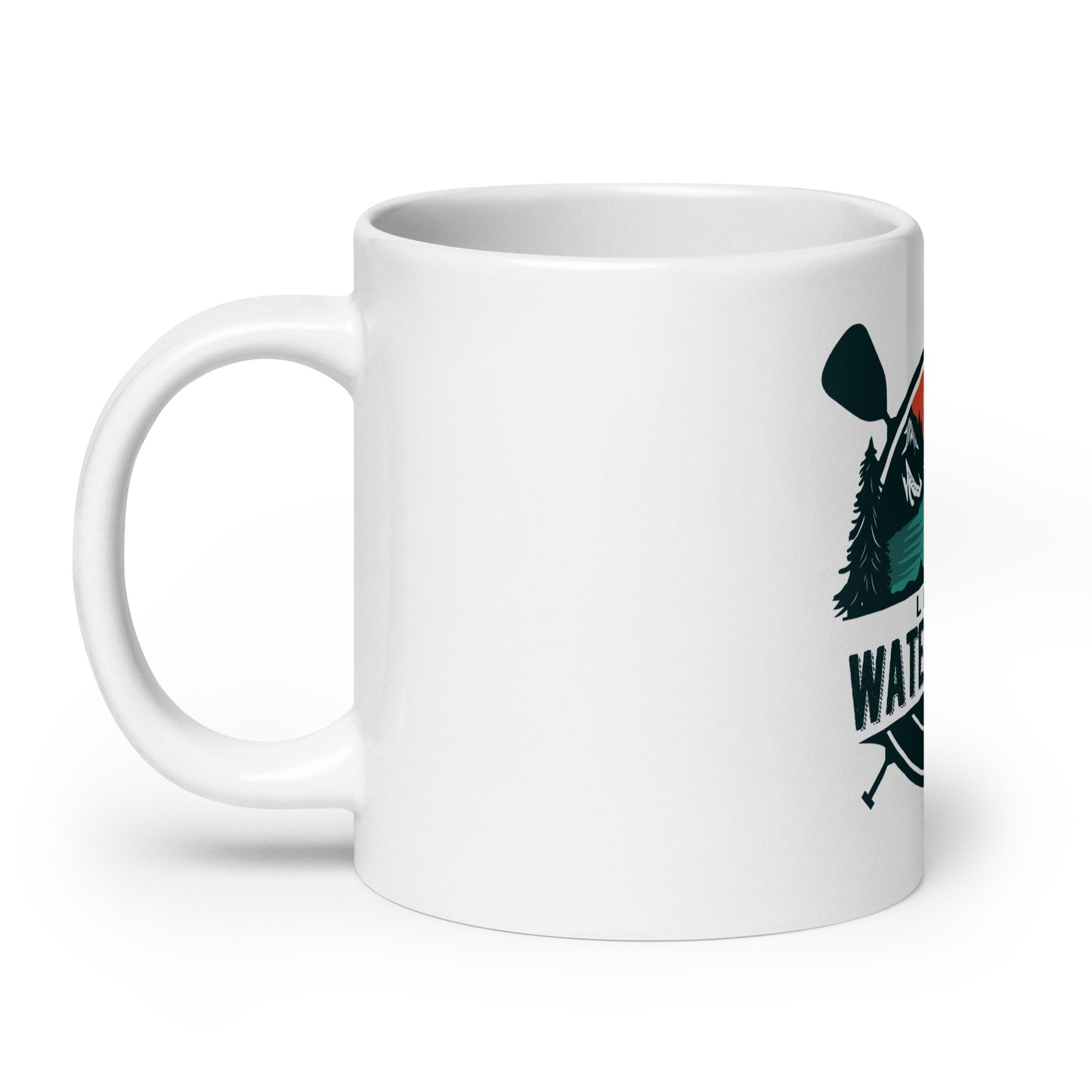 Learn Water Sports Kayak - Glossy White Mug