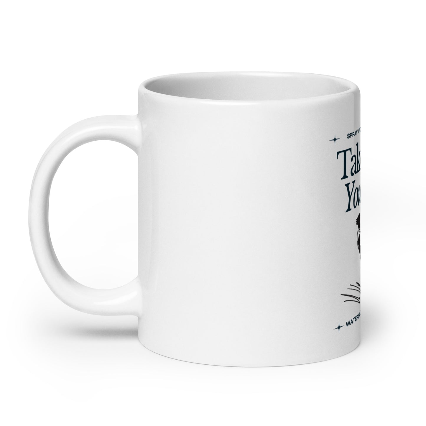 Take Me To Your Boat - White glossy mug